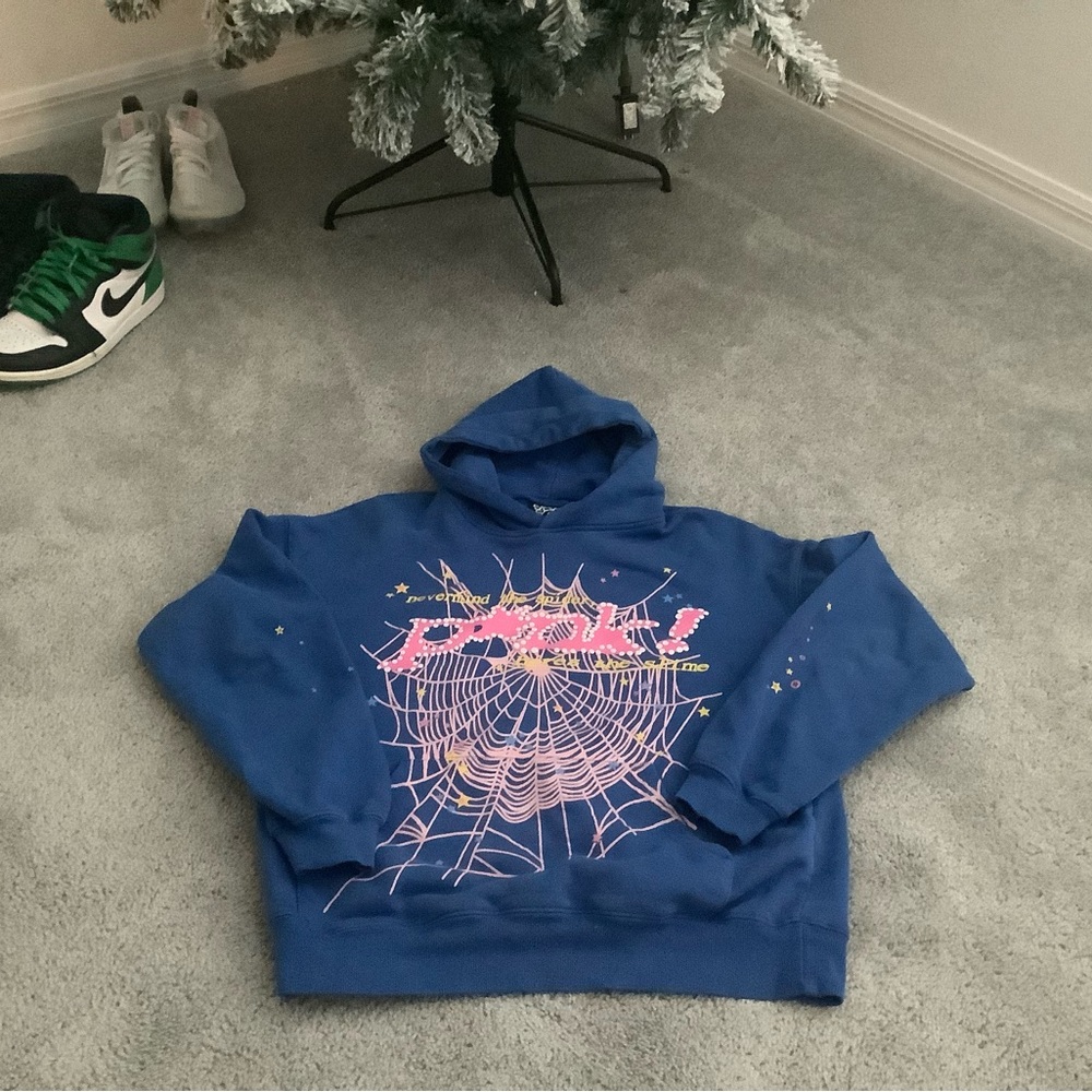 Superdry Blue Hoodie with Psp5der hoodie